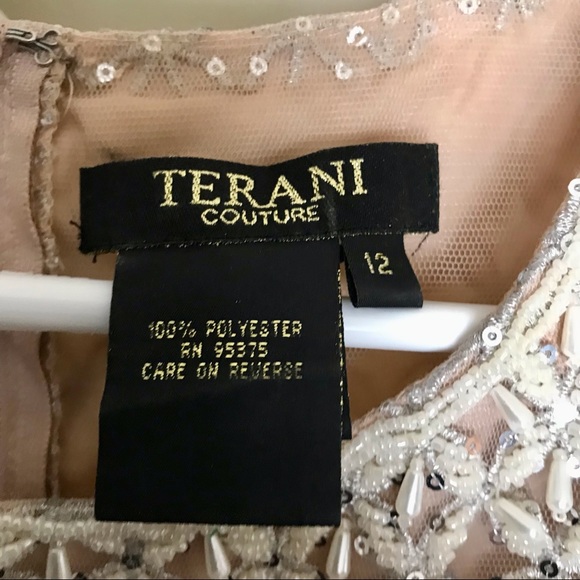 Two Piece Beaded Prom Dress by Terani Couture Size 12 - Picture 8 of 16